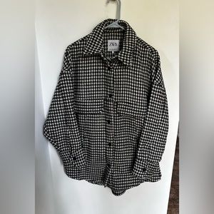Zara texture weave overshirt in size small